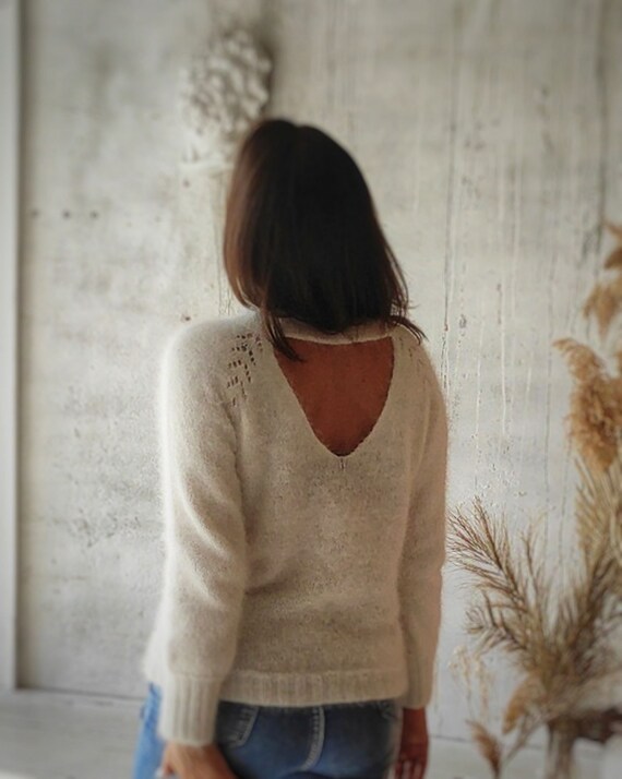 Knit Angora Sweater Color in Choice 