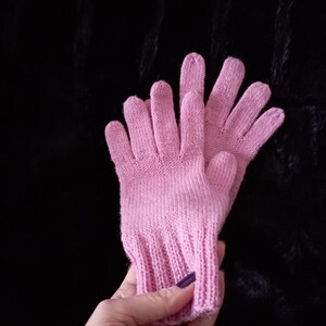 Warm and soft gloves Knitted from merino wool