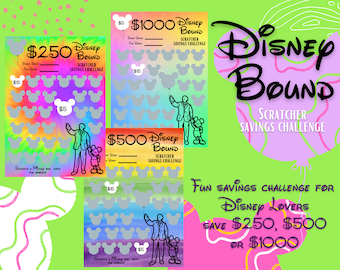 Disney Savings Challenge Scratch Card, Save Dollar250/Dollar500/Dollar1000