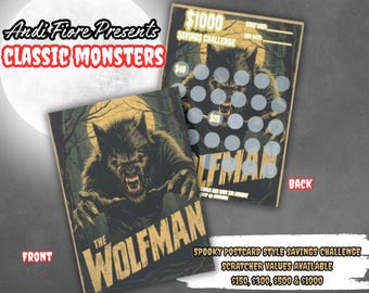 Classic Monsters Savings Scratcher – Horror Movie Postcard