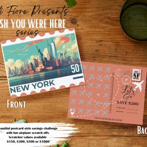 New York Savings Challenge Scratcher, Airplane Theme, Save 1000 Dollars