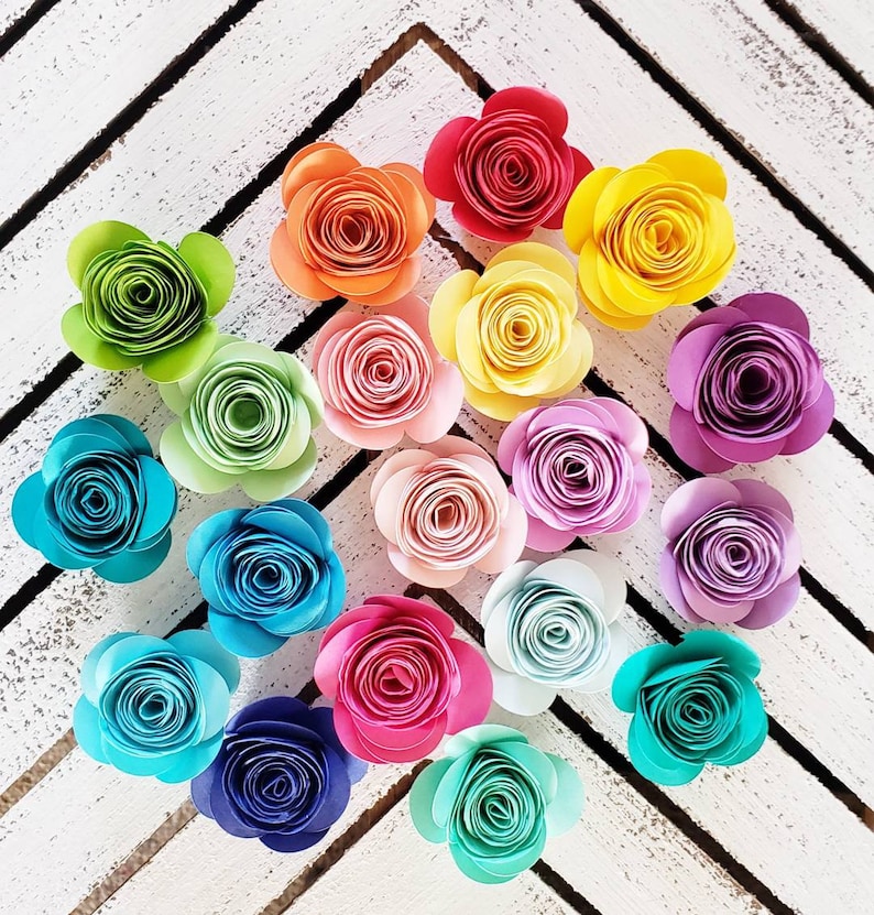 Handmade Mini Paper Flowers for Weddings Bridal or Baby Shower Etsy