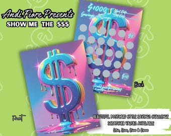 Luxury Savings Scratcher Card – Dripping Dollar Budget Game