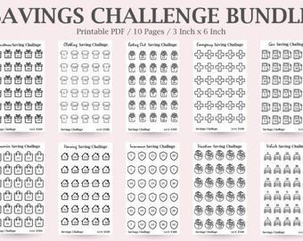 Sinking Fund Savings Challenge | A6 Cash Stuffing Planner (Digital Download)