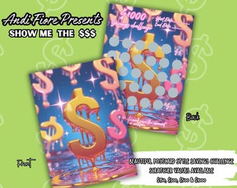 Luxury Savings Scratcher Card – Dripping Dollar Sign Budget Game