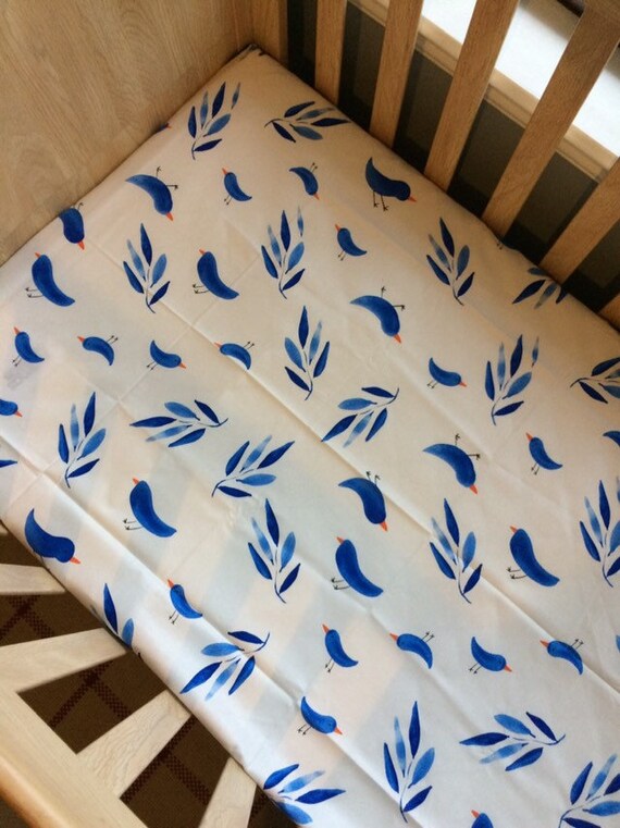 blue cot bed sheets