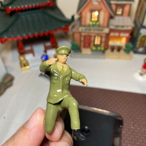 Painted Military Army Themed Christmas Village Figure Set - Honoring Heroes and Adding Patriotism to Your Holiday Decor