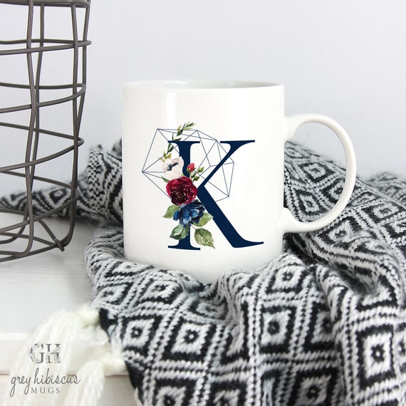 Personalised Initial MugAlphabet MugCustom Coffee Etsy