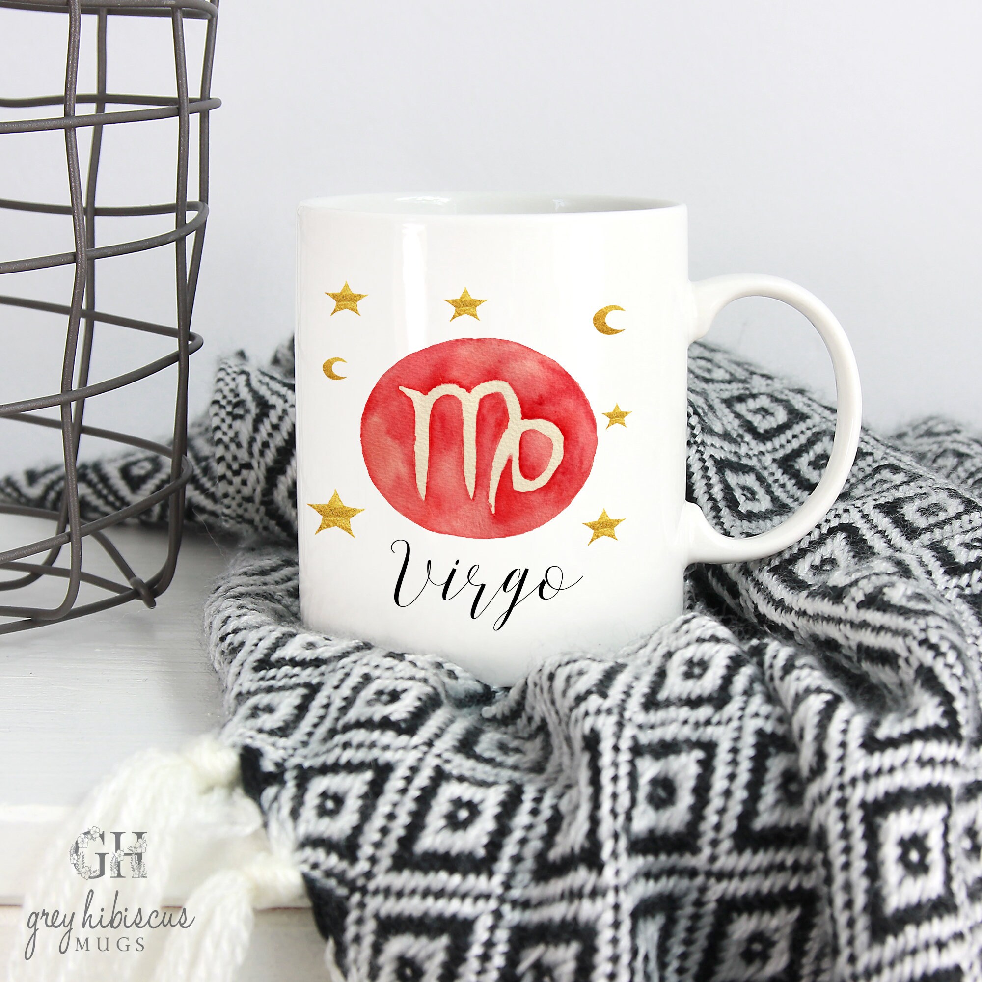 Zodiaque - Mug Vierge Zodiac Signe Stellaire Astrologie Cadeaux Pour Elle Lui d'anniversaire Tasse à