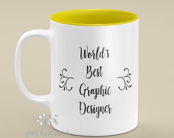 World's Best Graphic Designer Mug, Gifts For Him, Gifts For Her, Birthday Present For Him, Birthday Present For Her