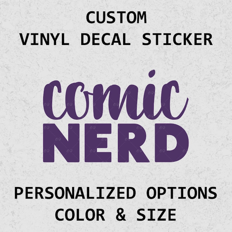 Comic Book Nerd Decal//Sticker