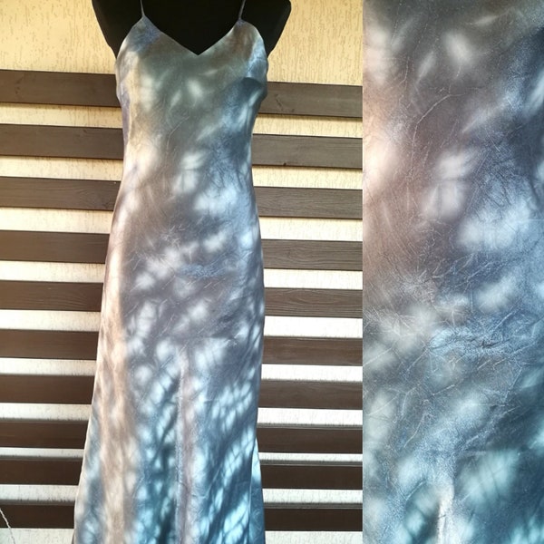 Women's Elegant Evening Cocktail Party Gray Chameleon Dress Tight Gorgeous 1990's Vintage Romantic Retro Sleeveless Glossy Gown Size Small