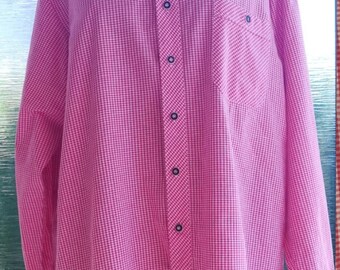 Men's Checkered Cotton Loden Shirt Dirndl Gingham Plaid Traditional Folk Austrian Bavarian Tyrolean Oktoberfest Shirt Sound of Music XL