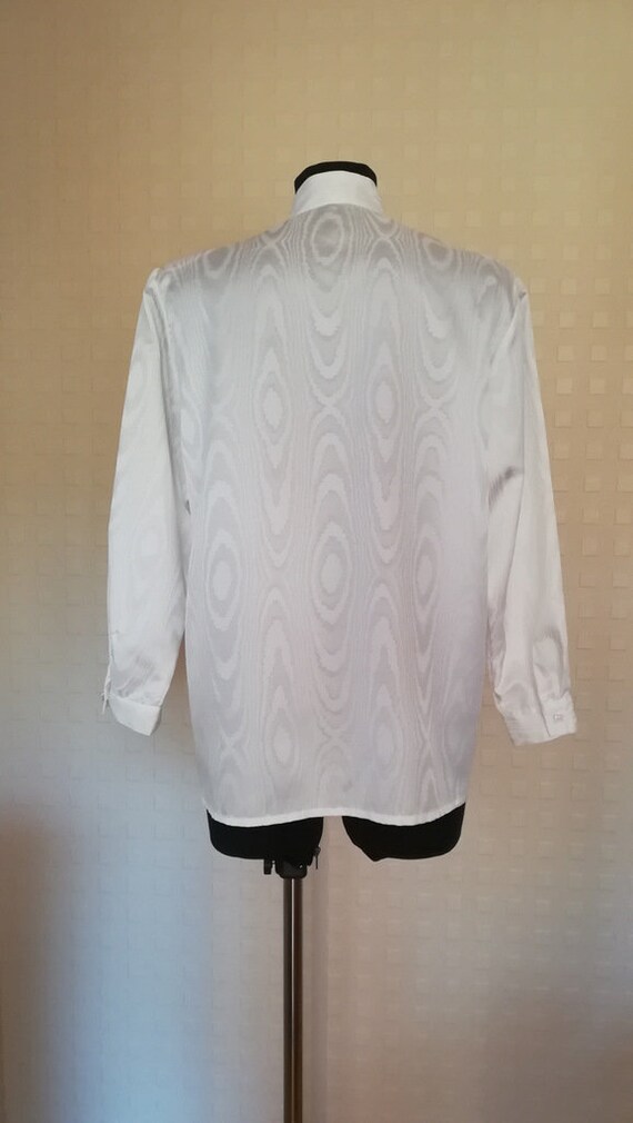 Vintage 1990's White Blouse Jacket Lace Secretary… - image 6