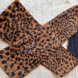 Bruine zwarte luipaardprint dierensjaal Zachte warme pluizige sjaal Elegante stijl Avond schouderomslag Cadeau aan haar moeder damesaccessoires