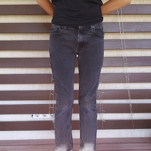 Boy&#39;s Levi Strauss Jeans Everyday Gray 90&#39;s Vintage High Waist Denim Casual Fit Hipster Pants Basic Straight Legs Cotton Zippered W27L27