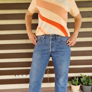 1990&#39;s Men&#39;s Unisex Light Blue Vintage Levi Strauss Jeans Hippie Pants Hipster American Denim Straight High waisted Fringe Size W31 L32