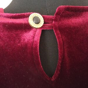 Wine Red Velvet Kaftan Dress Dubai abaya Caftan Moroccan Evening Wear Party Long Tunic Maxi Embroidered Flowers Arabic style Dress Size L/XL image 7