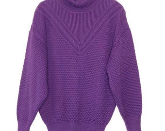 Vintage Bogner Wool/Acrylic Blend Cozy Knit Pullover Turtleneck Sweater M