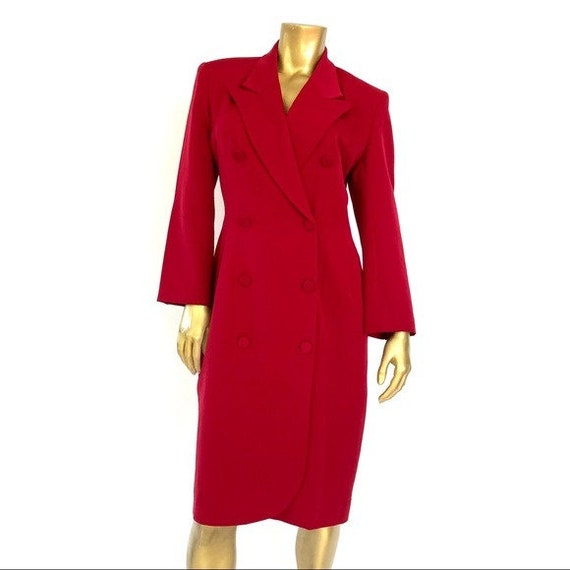 VINTAGE PORTS INTERNATIONAL red blazer dress size