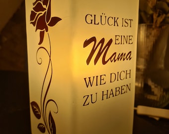 Mama lamp with saying, lamp, table lamp, saying, decoration, home accessories, gift