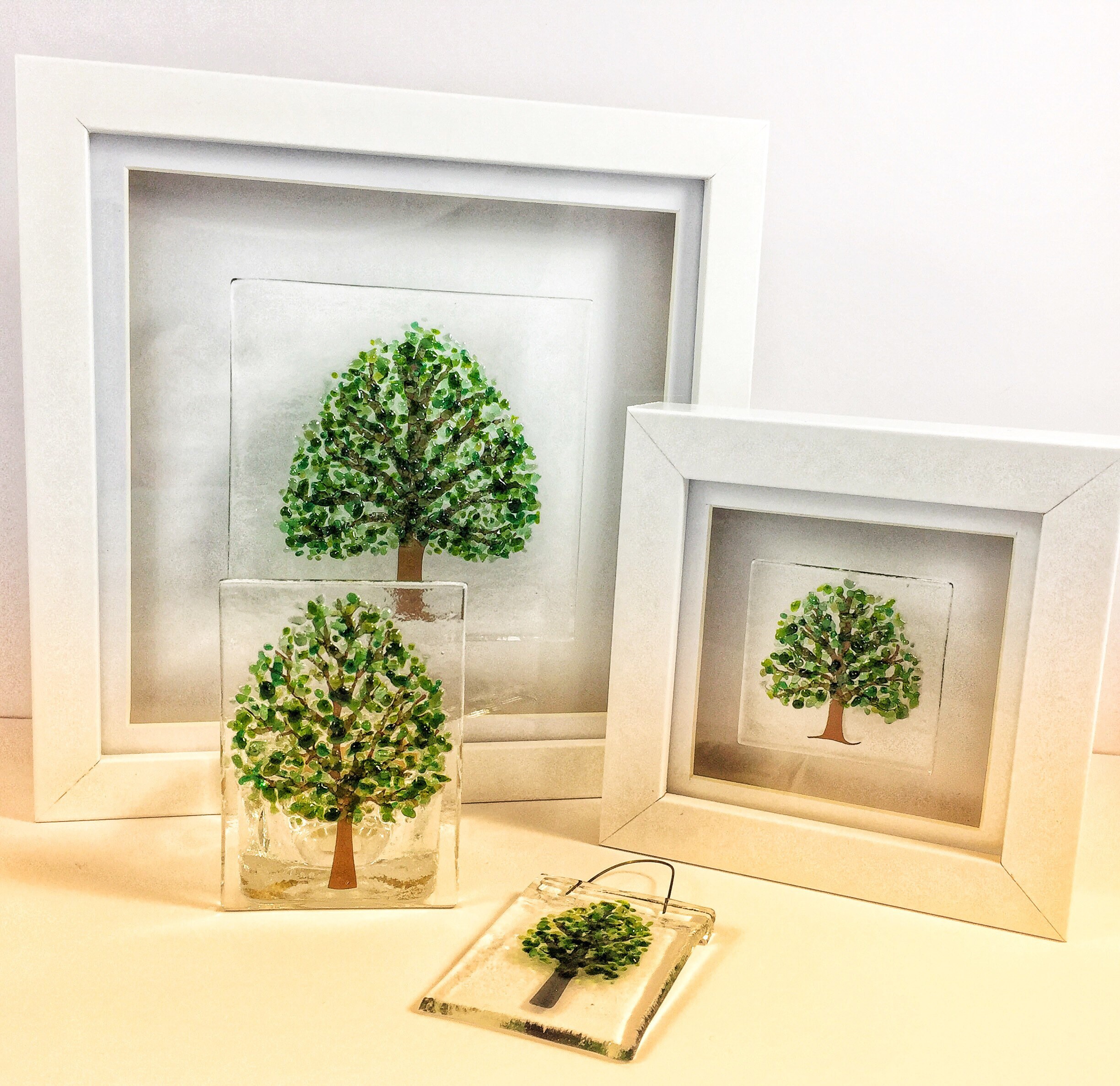 Tea Tree Frames Spring Mini Frame - Four Seasons Handmade Fused Glass Tree - Etsy
