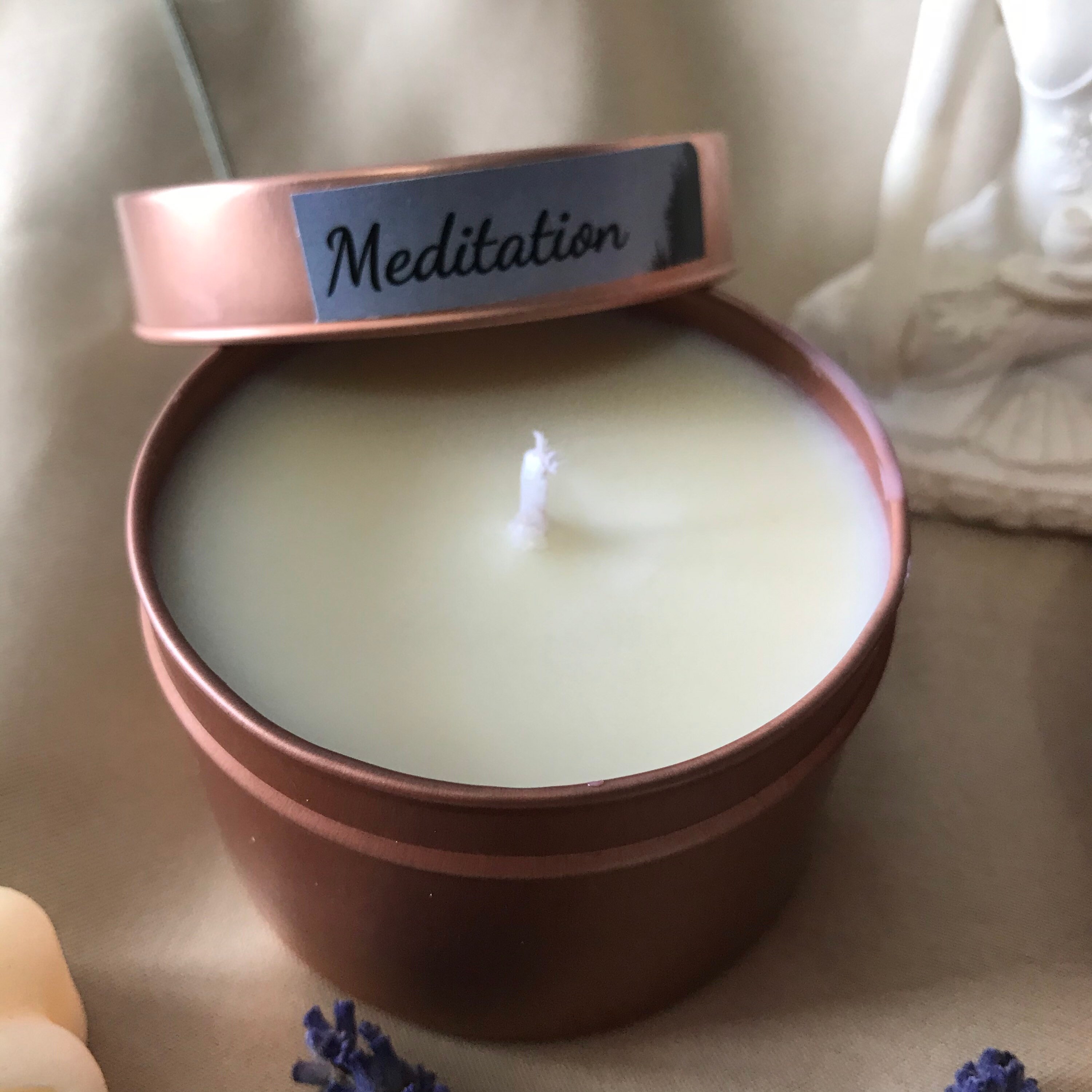 Meditation Candle Soy Wax Relaxing Yoga Candle Meditation Etsy