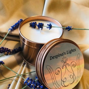 Honey & Tobacco Soy Candle in a Tin, Handmade in London, Homemade Candle,  Natural Candle, Scented Candle, Soy Wax Candle, Homemade Gift 