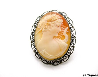 Vintage Wells Gold Vermeil Cameo