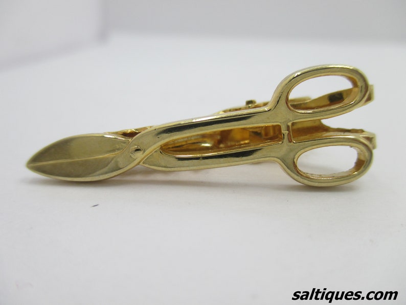 Barber Tie Clip Scissors Tie Clasp Mens Professional Etsy