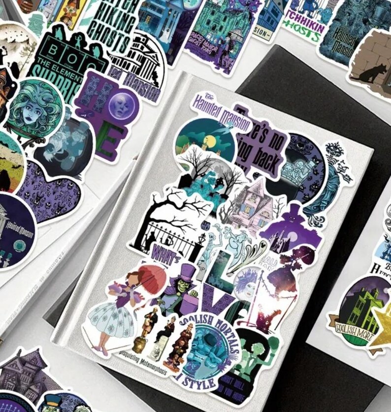 Haunted House Stickers, 5 PIECES, Ghost Stickers, Haunted Mansion ...