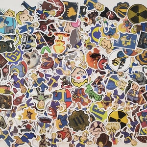 Vault Boy Stickers, 10 PIECES, Fallout Stickers, Nuclear Fallout Sticker Set, UV resistant, Waterproof, Multi Use, Bulk Sticker, TV, Gamer