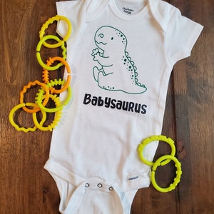 Babysaurus Infant Bodysuit, dinosaur, dino, baby-saur, dino onesie, baby outfit, themed, baby shower, baby gift, first outfit, baby