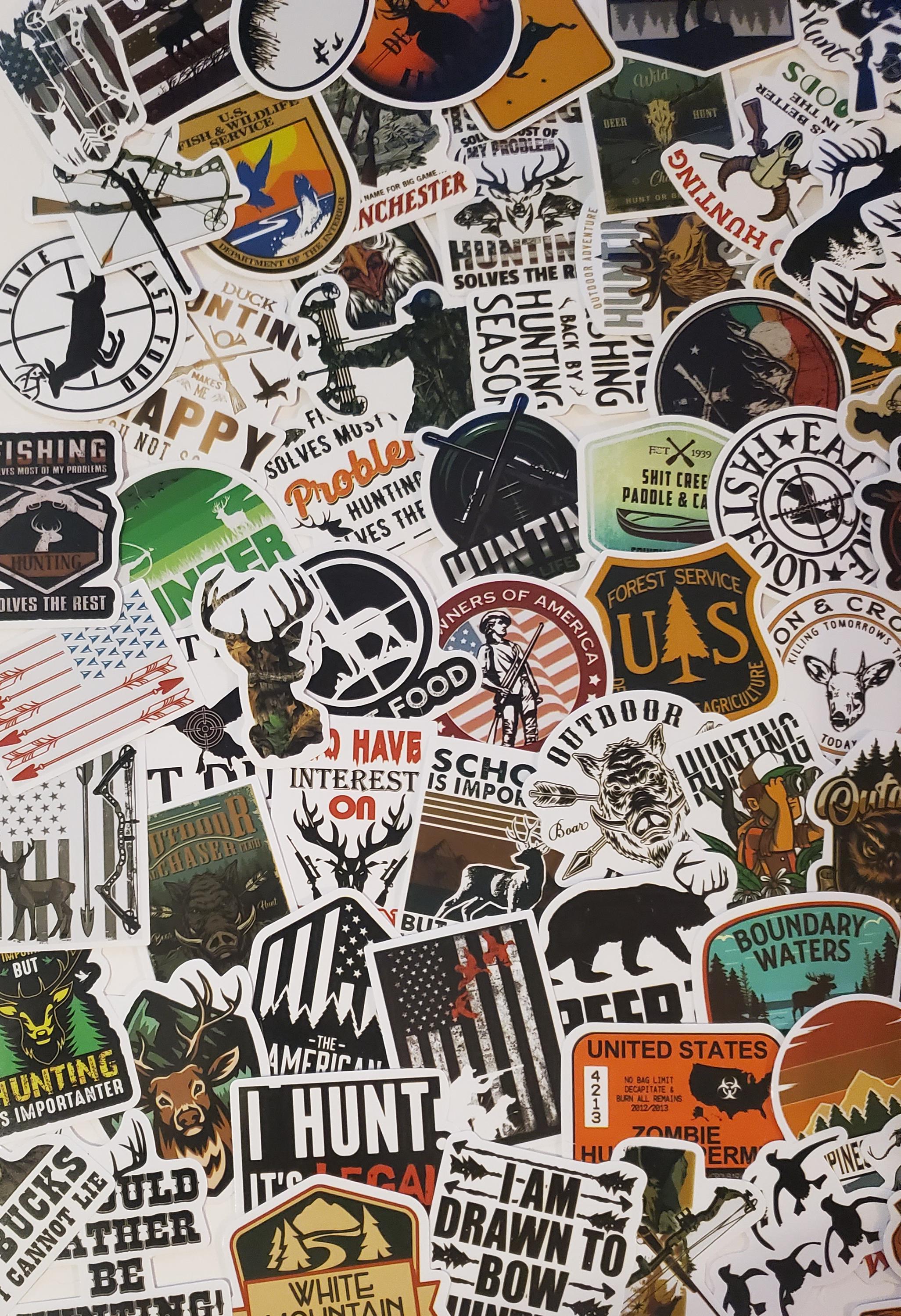HUNTING Sticker Set, 10 PIECES, Hunt, Hunting, Deer, Bow Hunting, UV ...