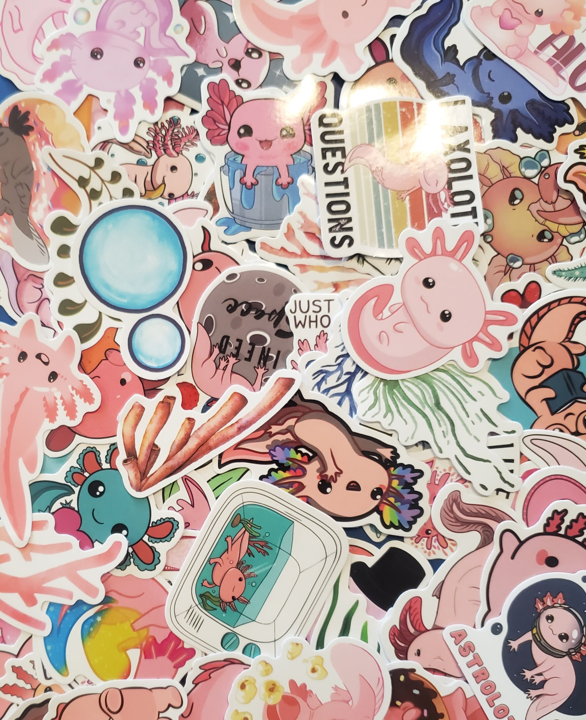 Sticker Axelo Cute Axolotl Stickers, Waterproof, UV Resistant, Set of 15 - Etsy