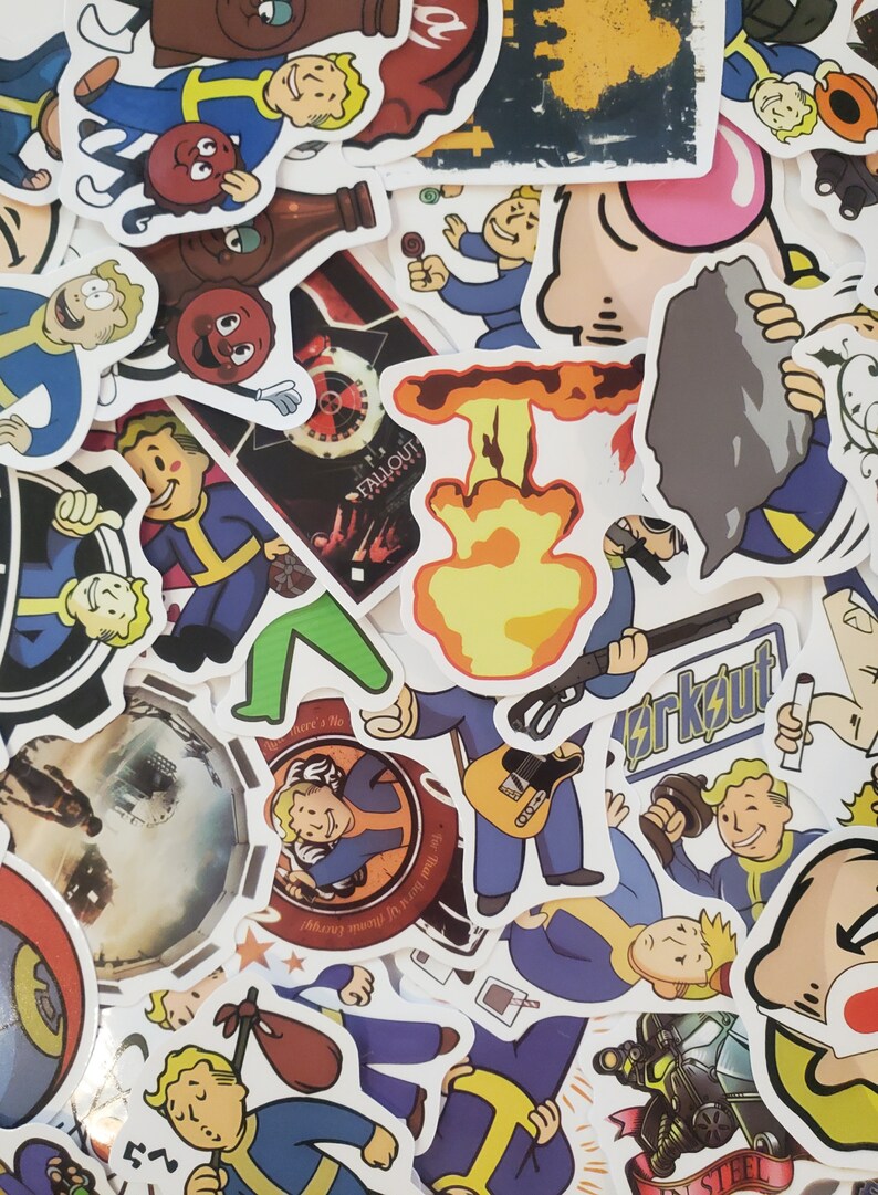 Vault Boy Stickers, 10 PIECES, Fallout Stickers, Nuclear Fallout ...