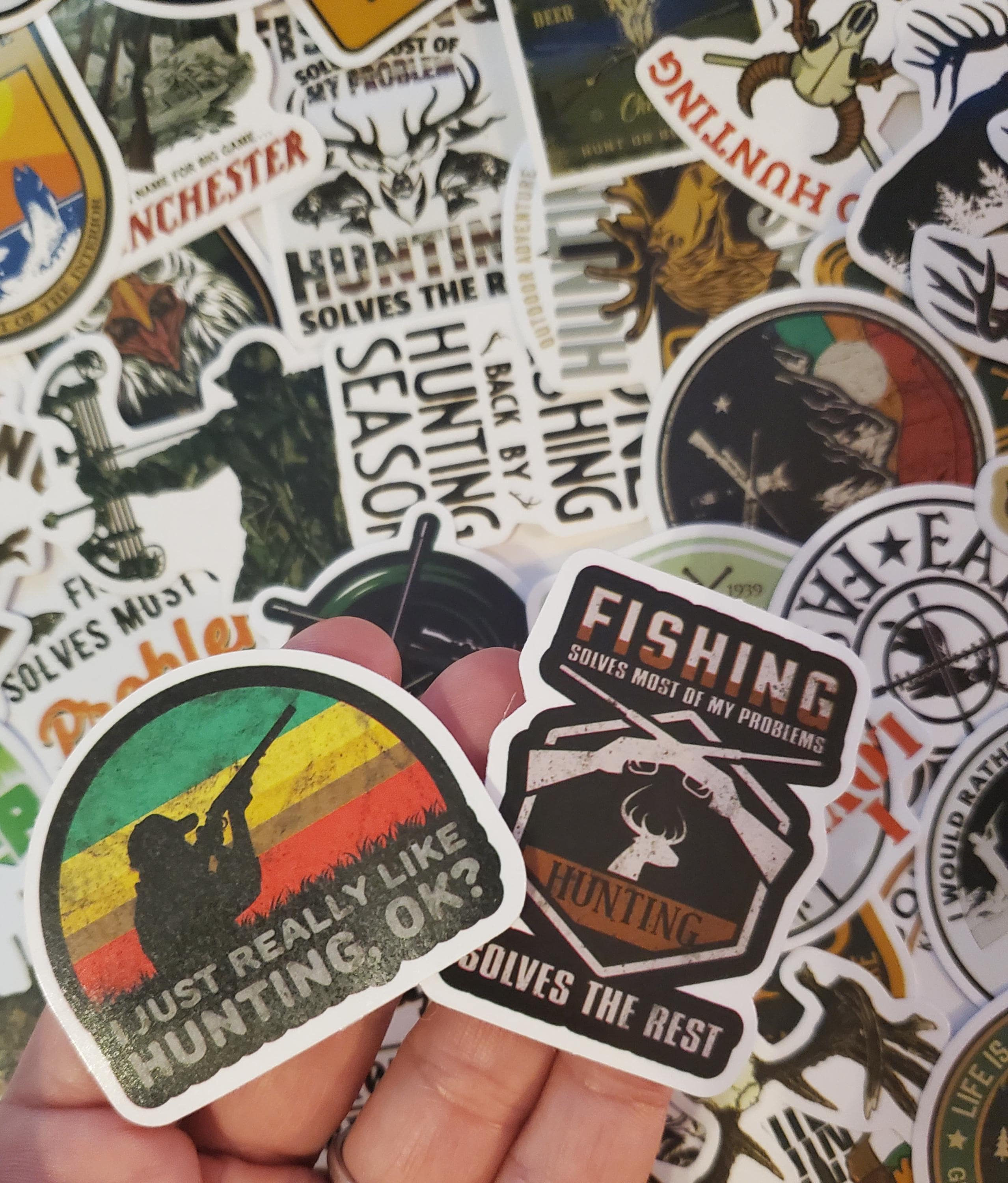 HUNTING Sticker Set, 10 PIECES, Hunt, Hunting, Deer, Bow Hunting, UV ...