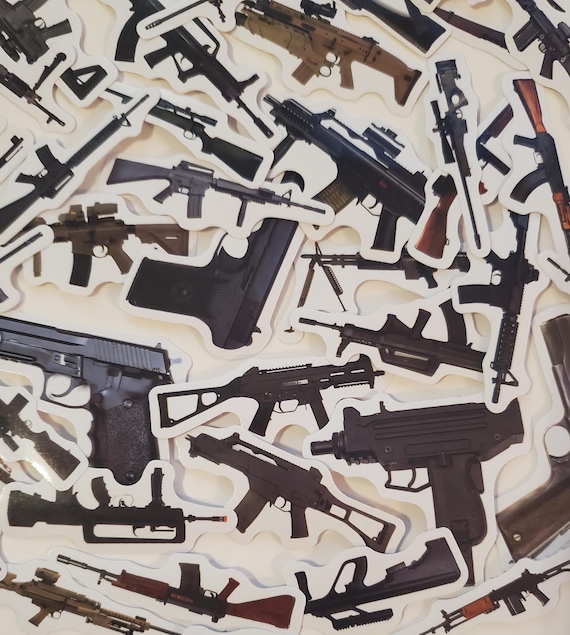 Small Sticker Gun Gun Stickers