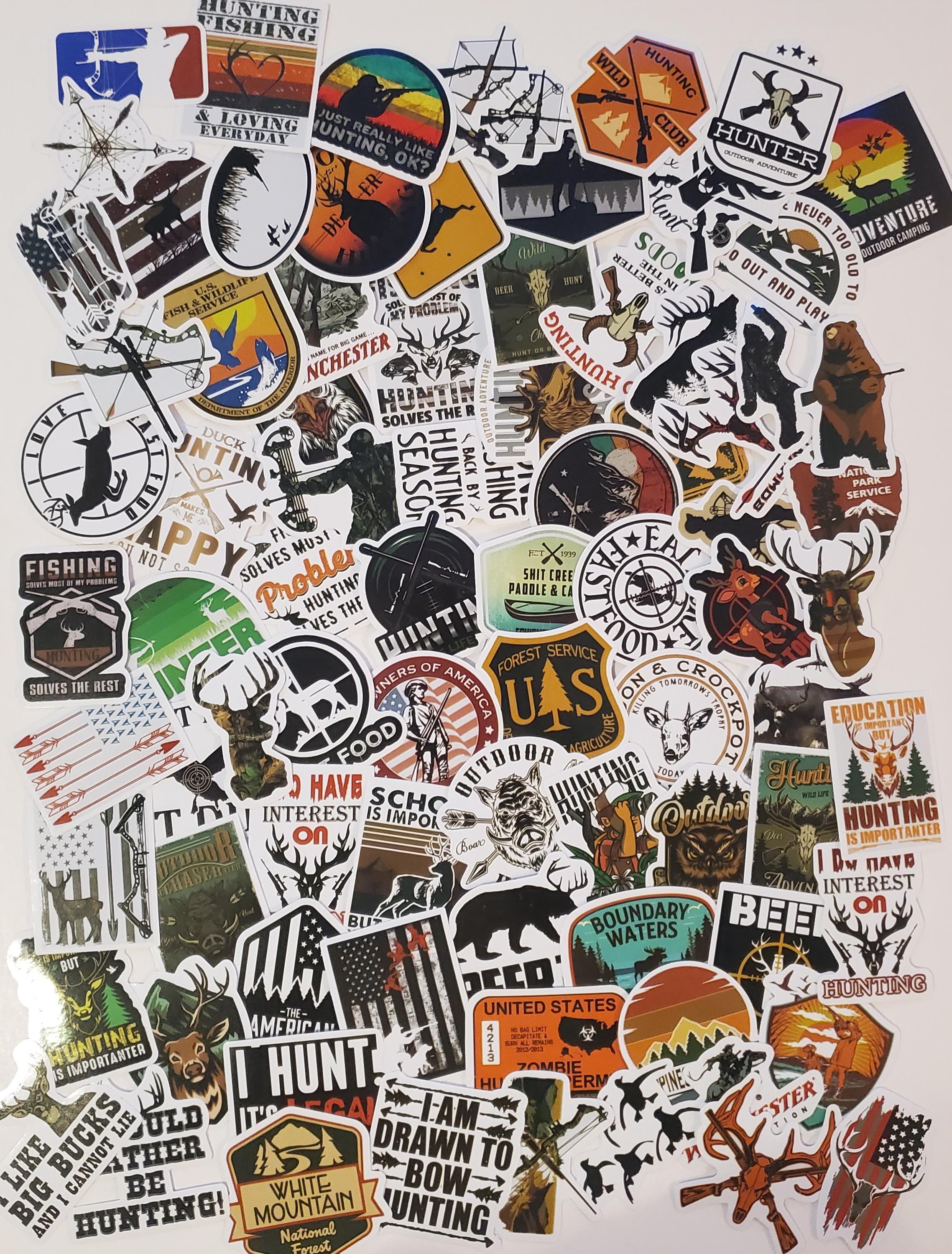 HUNTING Sticker Set, 10 PIECES, Hunt, Hunting, Deer, Bow Hunting, UV ...