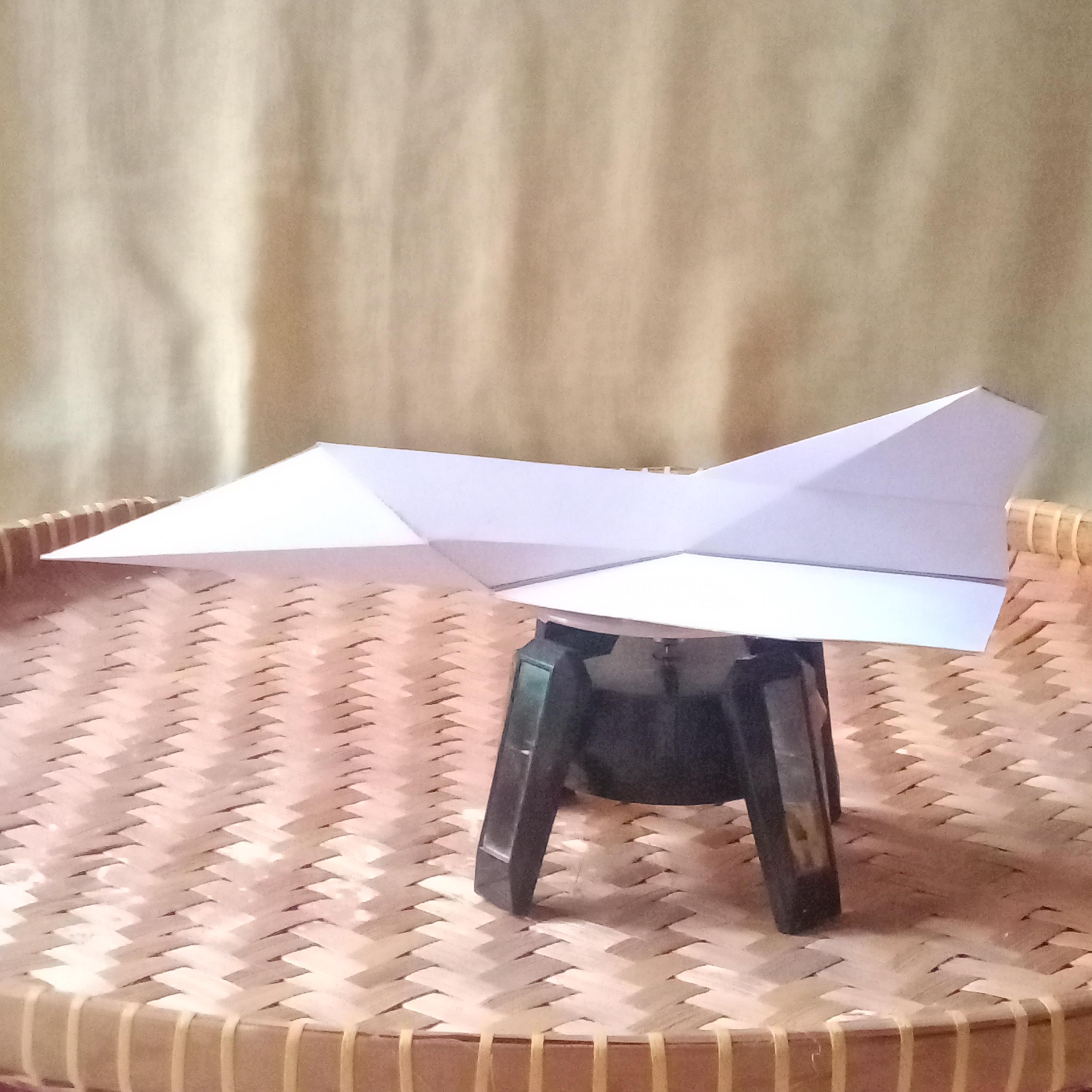 One Color Paper Craft ( Simple Jet Plane ), Only Need 3 Sheets of Card ...