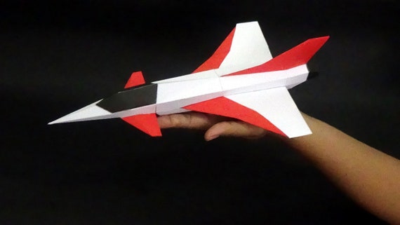 Diy Jet Fighter Template Instruction Printable Airplane Pdf Kit Template 3d Origami Diy Gift Toys Paper Toyss
