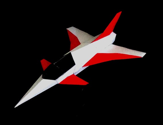 Diy Jet Fighter Template Instruction Printable Airplane Pdf Kit Template 3d Origami Diy Gift Toys Paper Toyss