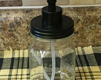 Mason jar soap dispenser