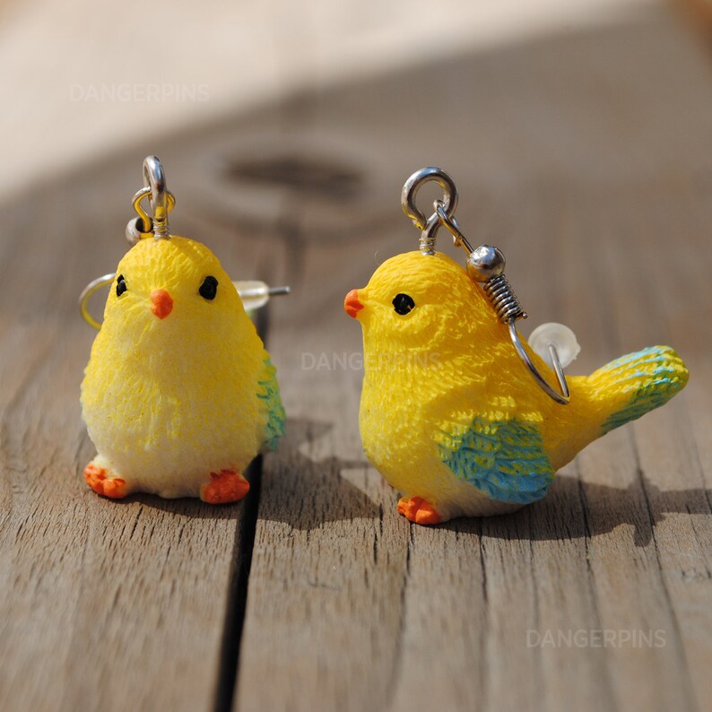 Happy Bright Birds Earrings : Loads of Colors Cute Kawaii - Etsy