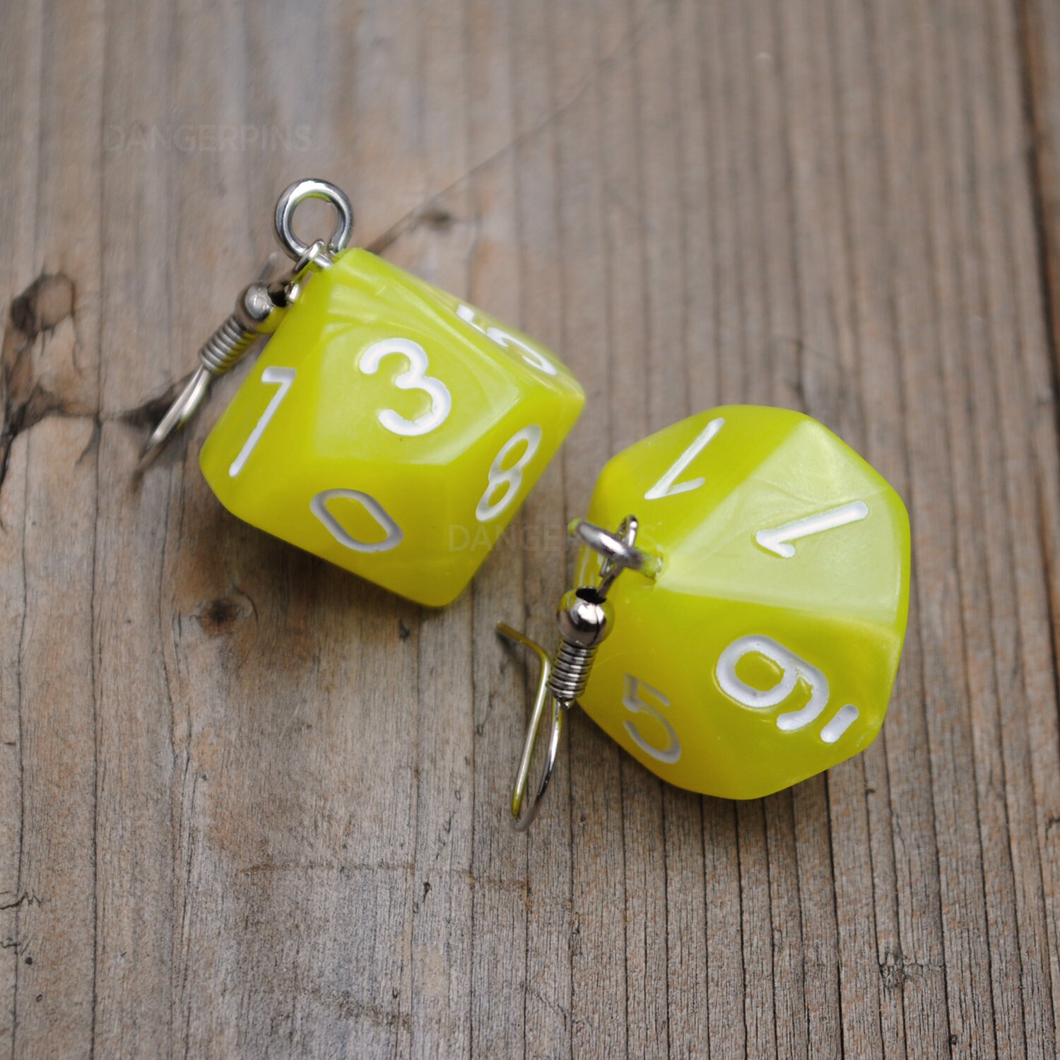 D10 Pearl swirl dice earrings 20mm Etsy