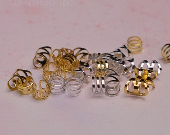 Set of 20 Mixed adjustable beard dreadlocks cuffs clasps beads