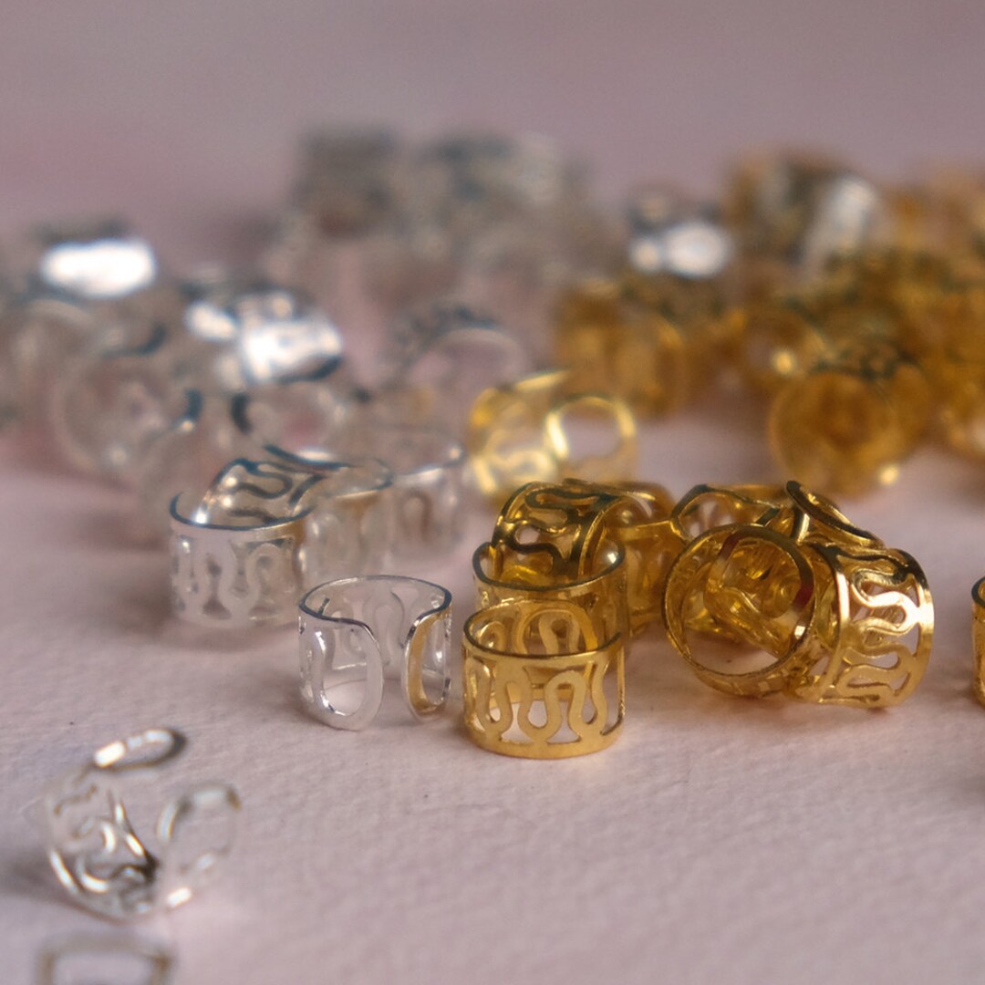 Set of 50 Small Hair Wave Pattern Adjustable Hair / Dread / Cuffs Etsy