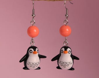 Happy cute Penguin earrings