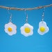 Fried Egg earrings - cute kawaii 