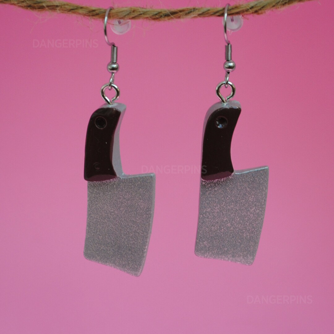 Meat Cleaver Butcher's Knives Earrings Etsy